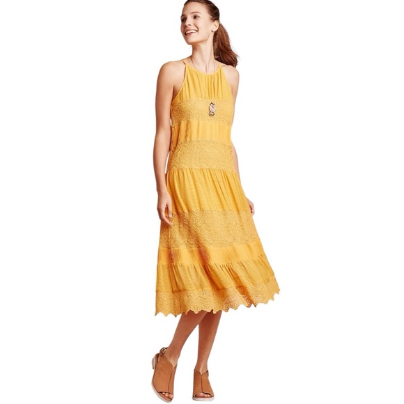 Anthropologie Dresses & Skirts - HD in Paris | Anthropologie Villanelle Lace Midi Length Sleeveless Dress Small